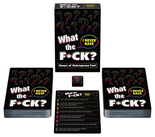 Hours of outrageous fun! The classic I Never Have game with 552 What the F*ck? styled statements. Get your friends to admit the most f*cked up things they have done! For 3 or more players.
