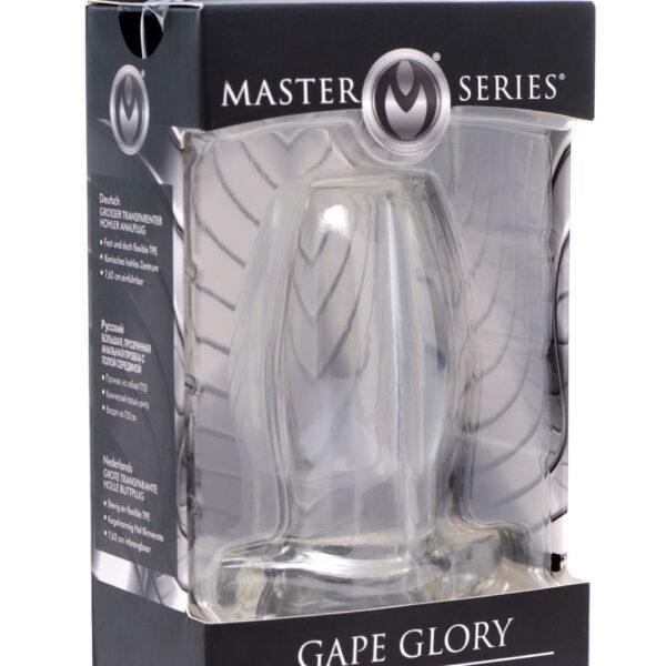 Peephole Clear Hollow Anal Plug - Large