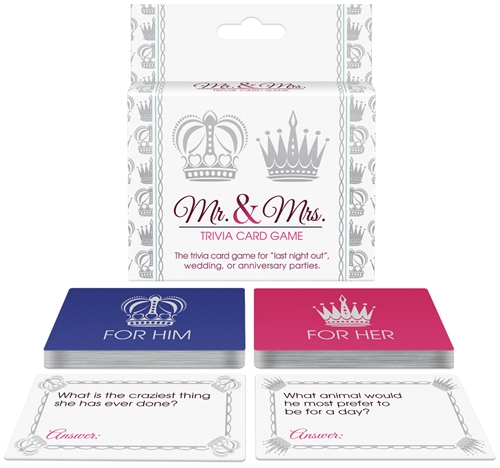 The trivia card game for "last night out"