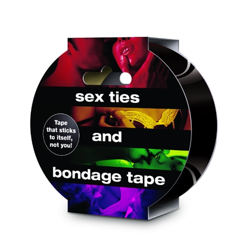 Tie into this year's hottest trend with this amazing bondage tape which sticks to itself and not you. The tape offers endless fun for beginner and experienced restraint play. Use it to bind wrists and ankles