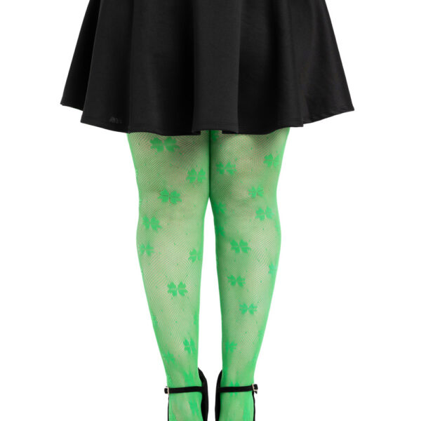 Clover Net Tights - 1x 2x - Green