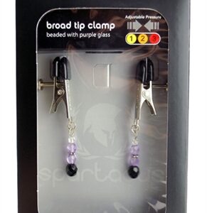 Beaded Clamps - Adjustable Broad Tip - Purple