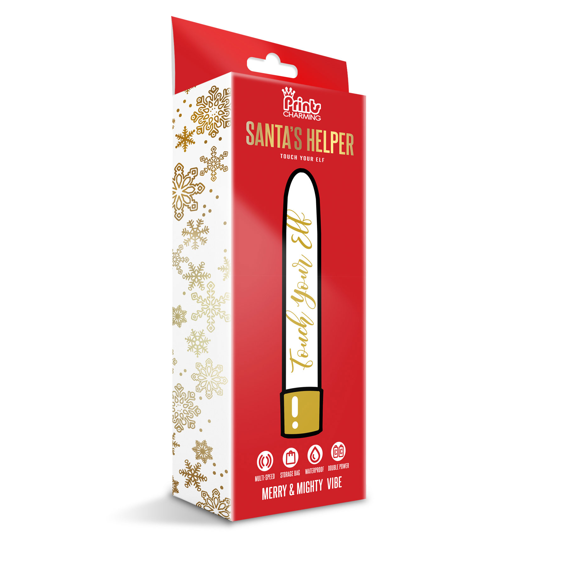 Prints Charming Santas Helper Merry and Mighty Vibe - Touch Your Elf