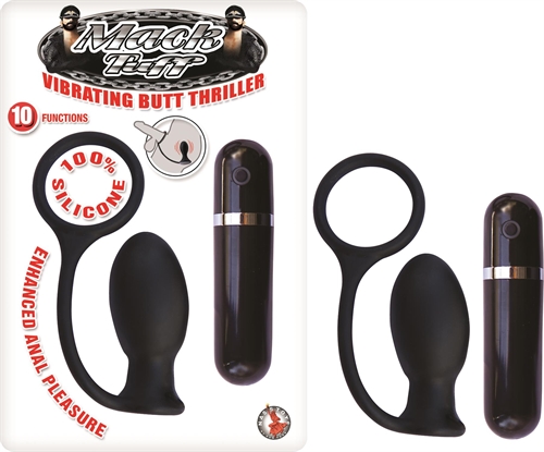 The Mack Tuff Vibrating Butt Thriller provides enhanced anal pleasure. 100% silicone with 10 vibrating functions.