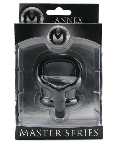 Divide and conquer with this devious piece. Inserting the phallus through the main compartment then placing the testicles . This T-style divider keeps everything snuggly in its place. Made of flexible TPR this devious piece gives just enough to fit over the wearer and subdued just enough to keep things interesting. Is it reward or punishment .. You decide.