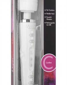 Utopia 10 Function Cordless Rechargeable Wand Massager - White