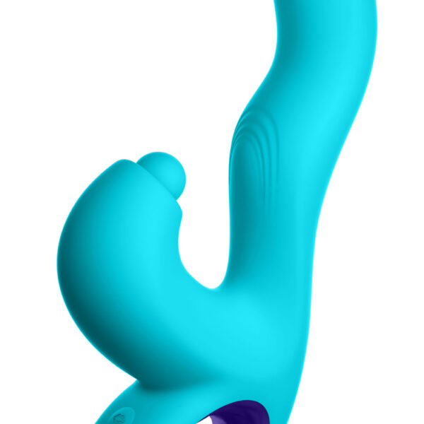 Klio Triple Action Thumping Rabbit Vibrator - Turquoise