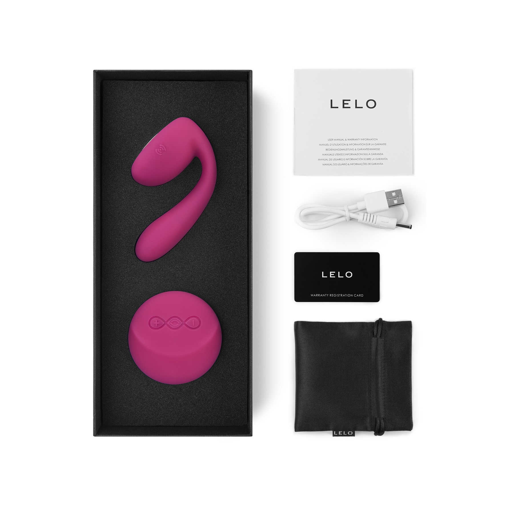 the waterproof and rechargeable IDA lets you share 8 powerful vibration settings and intense rotations within. Internal rotations that target the G-spot and powerful external vibrations that deliver sensational clitoral stimulation combine to create the world's first rotating and vibrating couples' massager that promises to revolutionize the way couples make love. Remote controls with SenseMotion technology allows users to create new vibrations by tilting the remote - 8 vibration patterns (6 standard