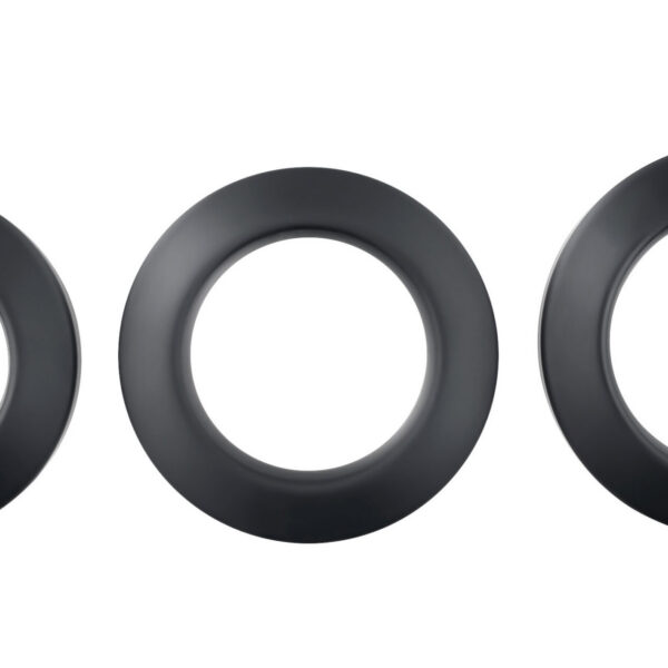 Adam's 3-Piece Penis Ring Set - Black