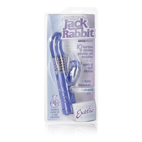 The sleek and ultra smooth Advanced G Jack Rabbit vibe is the perfect combo stimulator for intimate erotic pleasure. The curvy massager boasts a G-curve for intense G-spot stimulation and heightened orgasmic sensations. The exotic vibe is made from smooth and soft TPE and has a pliable