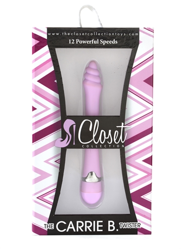Step up your usual routine with the Carrie B. Twister. Made with a super soft and silky smooth coating this naughty boy will leave all others far behind. With 12 enticing escalating functions and a discreet carrying bag this combination vibrator and tapered clitoral teaser opens up a whole new world of possibilities. Where fun and fantasy meet the Twister is a whole new experience in pleasure.