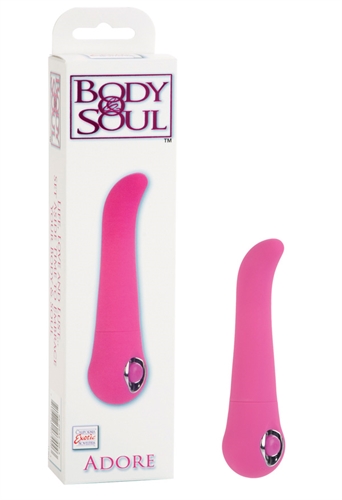 Silky smooth Satin Finish perfectly curved massager. 3 intense speeds of vibration. Easy push button control.