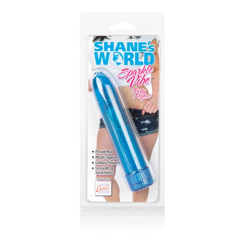 Shane's World Sparkle Vibes are smooth and seamless with a glittery finish. They have multiple speeds and a powerful motor.<br><br> 11.43 cm. x 2.54 cm.