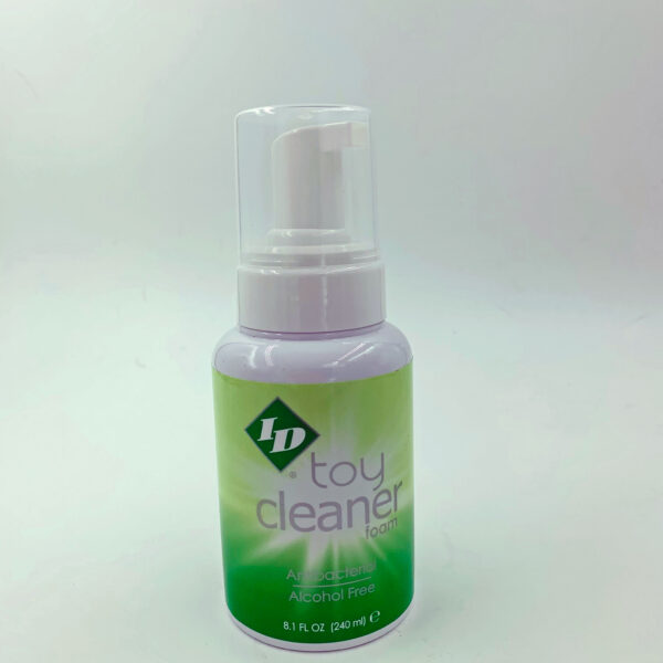 Kills 99.9 percent bacteria in less than 15 seconds. No rinse formula spray toy and wipe clean. Alcohol free safe for sensitive skin. Fresh green apple scent.