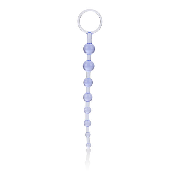 Flexible slim graduated pleasure beads with an EZ retrieval ring. Designed for the introductory user.