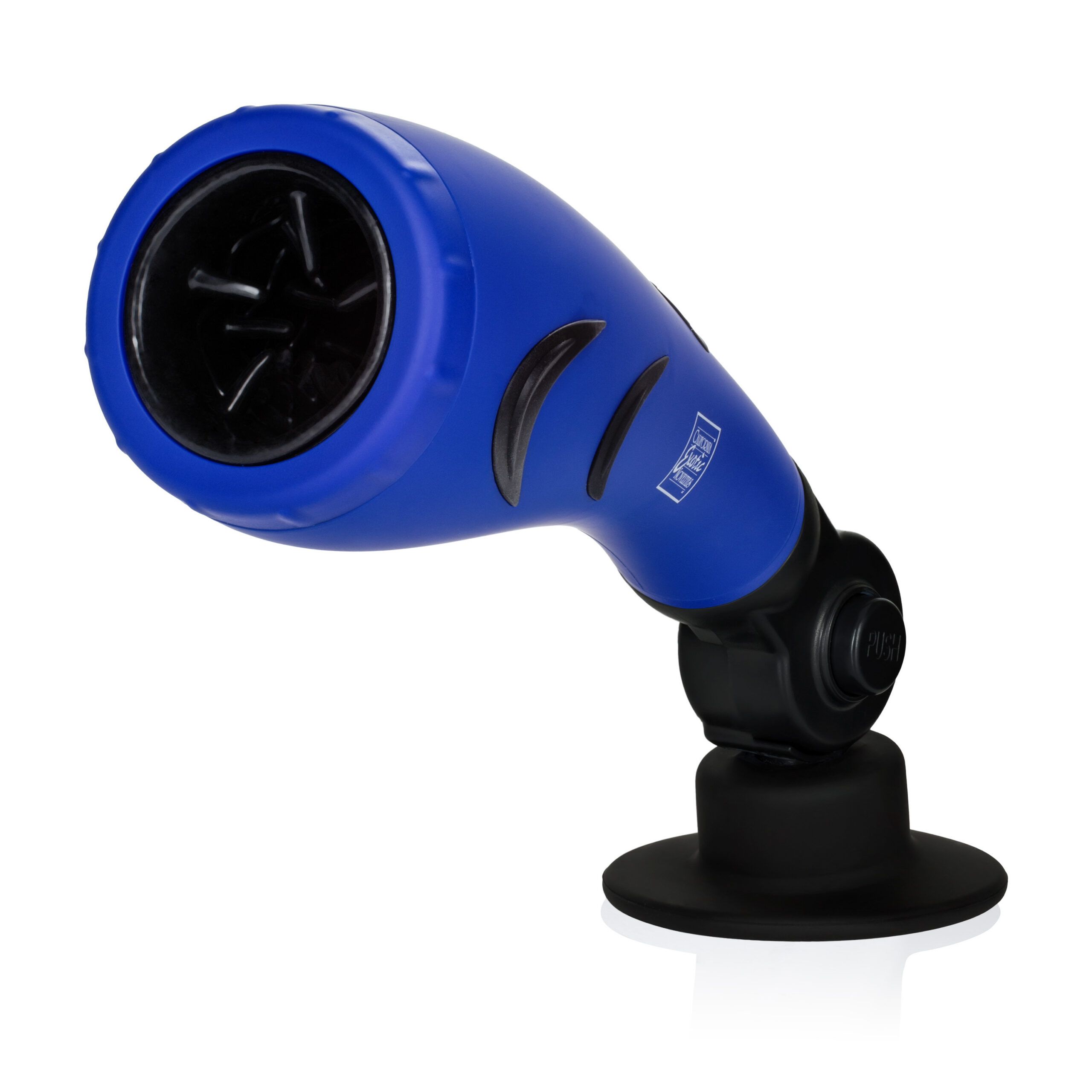 providing a variety of positions. The ergonomically shaped sleeve is removable and replaceable and contains its own textured chamber for additional sensation. Form and function combine for a thrilling