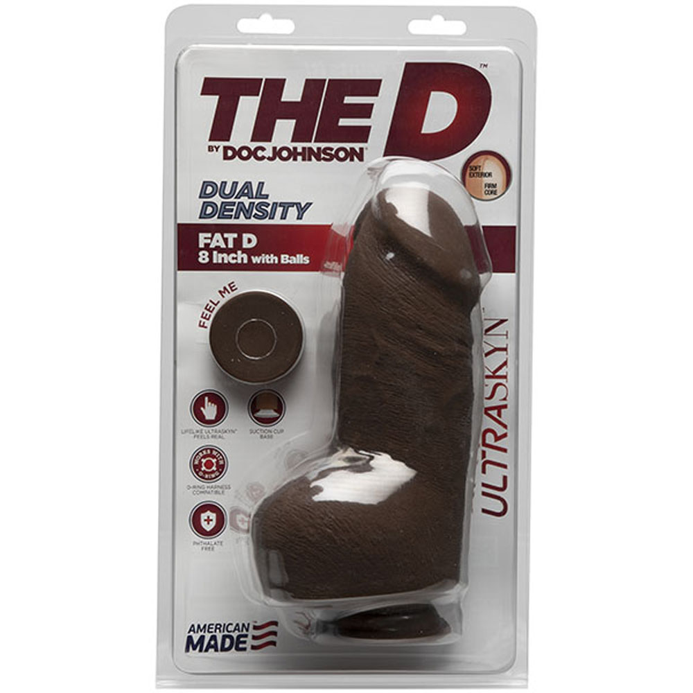 The D - Fat D - 8 Inch With Balls - Ultraskyn - Chocolate