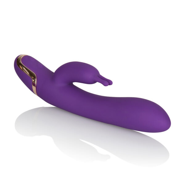 The essence of elegance - this silky soft silicone massager with powerful dual motors and luxurious designer accents is both beautiful and stimulating. Entice Isabella features 8 functions of intense vibration