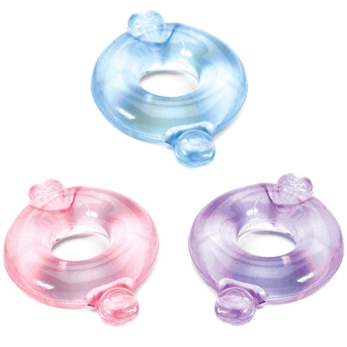 These double-wide  cock rings are made from 100 percent elastomer. Can be stretched beyond imagination and provide unrivaled constriction for a lasting throbbing hard-on.