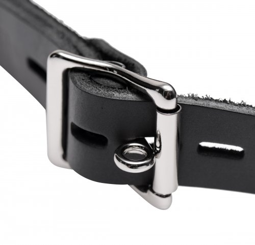 leaving your sub no way to re sist anything you want to feed them. The gag is made of sturdy steel and genuine leather