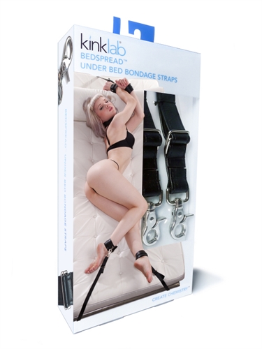 Quickly and easily transform your ordinary bed into a kinky den of delights with this set of high quality bondage straps. Our Bedspread Under Bed Bondage Straps allow for full teasing pleasing and exploration while your partner is held firmly in place- right where you want them. Cuffs not included.
