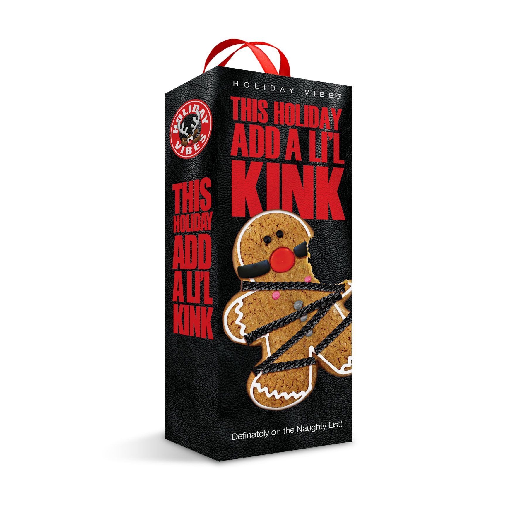 Holiday Vibes Naughty List Gift Add a Lil Kink - Blindfold, Wrist and Ankle Sashes