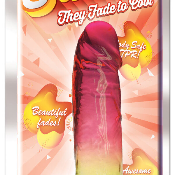 Shades - 8 Inch Gradient Dong - Pink and Yellow