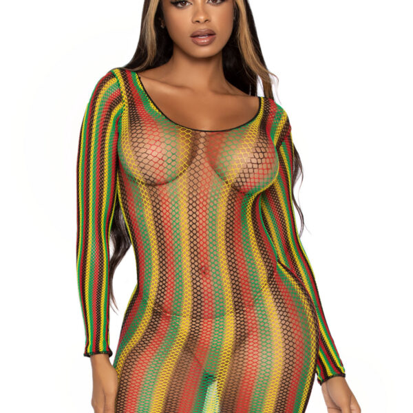 Rasta Net Mini Dress - One Size