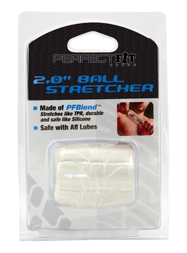 just stretch it between your fingers with each hand and gently release it between the base of your cock and your balls. You wont believe how amazing it feels to have sex while wearing the Ball Stretcher.
