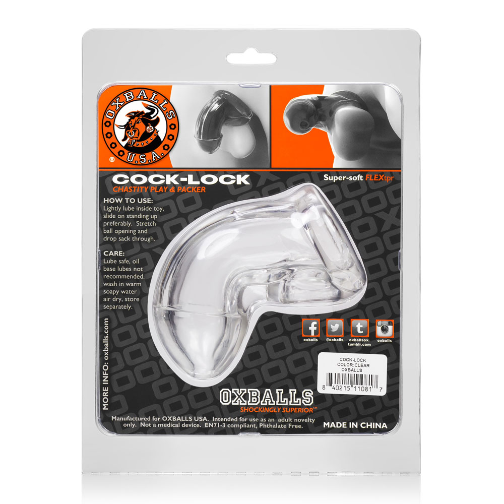Cock Lock Chastity Sheath Atomic Jock - Clear - Image 2