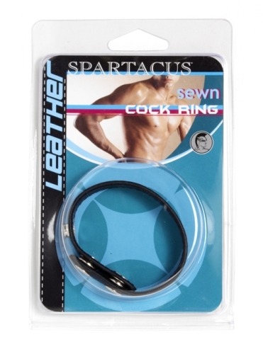 Leather cock ring with three snaps.