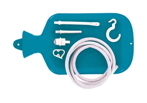 The CleanStream Water Bottle Cleansing Kit is an easy-to-use and effective cleaning system that has everything you need for a thorough and comfortable cleanse. This kit includes one tapered tip one nozzle tip one easy-hang hook a flow control clamp adapter and 5 feet of flexible tubing. The water bottle is made of premium durable rubber and holds approximately 2 quarts of liquid.