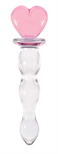 This beautiful piece comes in a decorative holder for those who like a bit of discretion in play toys. A sensuously shaped wand with a heart top decoration intended for that special someone in your life. The entire Crystal collection is made of 100% hand-blown