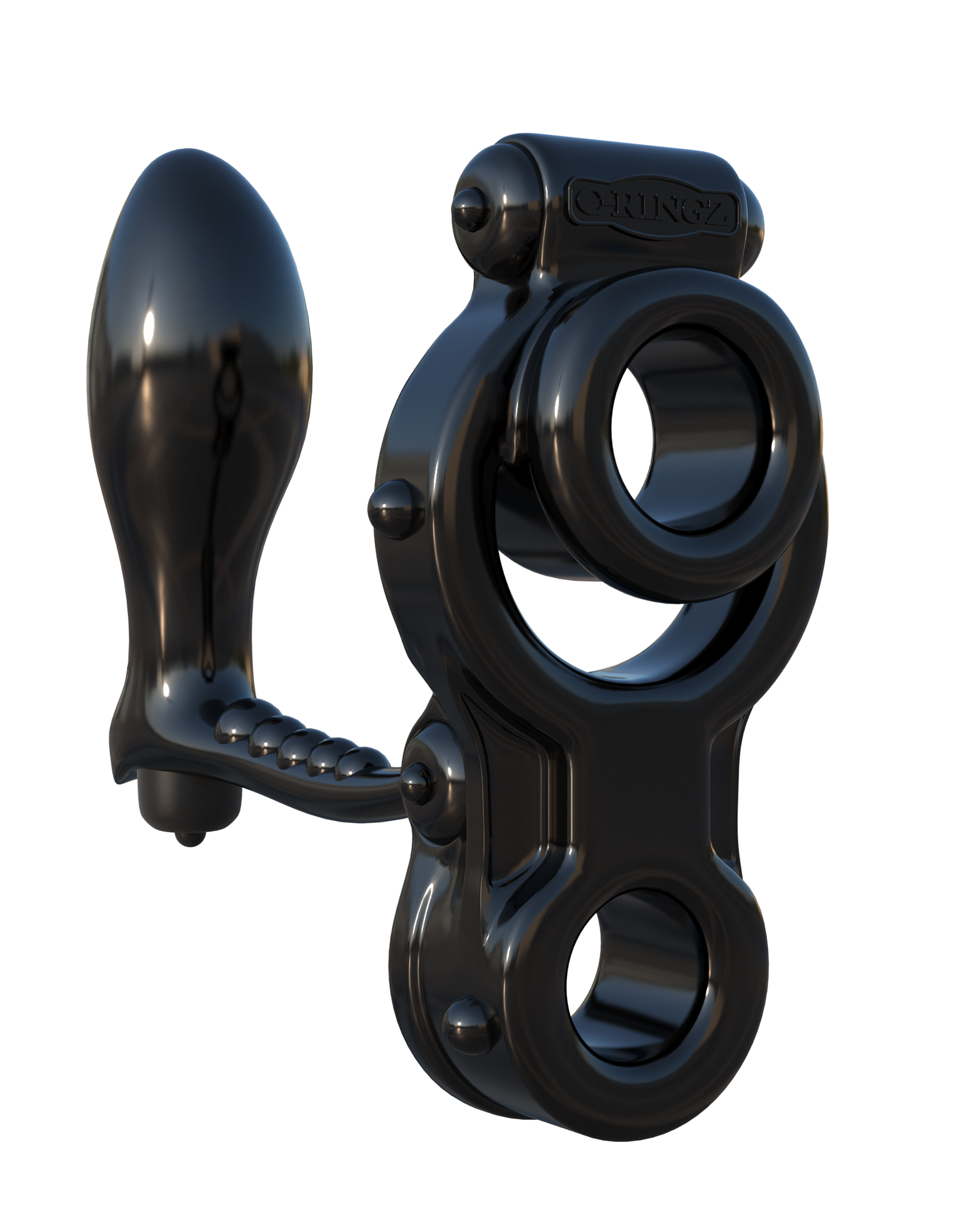 delaying ejaculation and prolonging the fun. One bullet sits on the top ring for direct clitoral stimulation