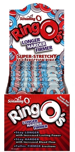 The Ring O is a super-safe super-stretchy cockring designed to comfortably fit all sizes and stay snug during even the wildest sexual encounter. The simple design keeps his erections stiff and strong and by letting blood flow more slowly to the member he will stay harder longer and give him a powerful orgasmic release. Just stretch the ring onto the base of the penis and watch it grow for longer lasting more satisfying sex for both partners.