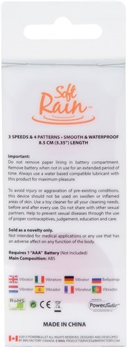 Soft Rain Power Bullet 3 Inch Breeze Coated 7 Function - Orange - Image 4