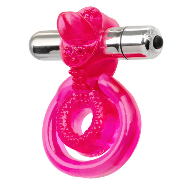 Dual support for him plus amazing vibrations and flickering tongue for her Powerful removable push button stimulator TPR ring ABS with silver plating stimulator Soft and stretchy.