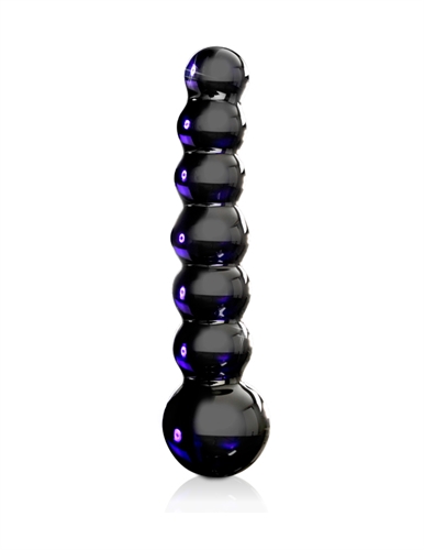 This elegant glass wand features a beaded shaft wherein the size of each bead gradually increases allowing you to comfortably ease into the size. The bumpy texture is perfect for penetration as well as an erotic massage. <br><br> Insertable Length: 4.75" (12 cm) <br> Width: 1.25" (3.5 cm)