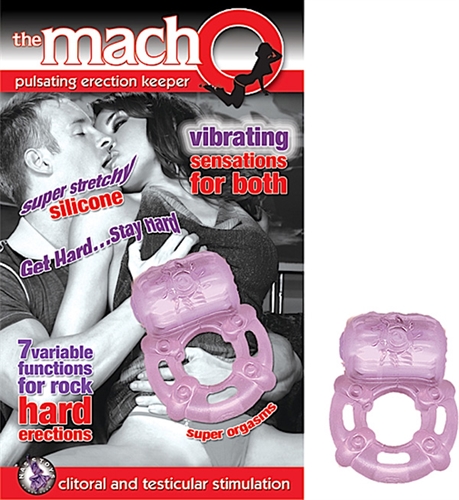 Super stretchy silicone vibrating cock ring. 7 functions