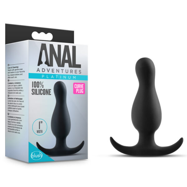 Anal Adventures Platinum - Curve Plug - Black
