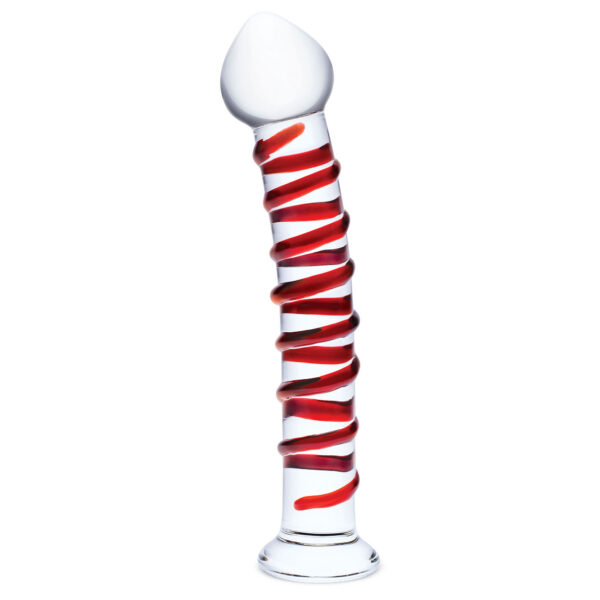 10 Inch Mr. Swirly Dildo - Red/clear