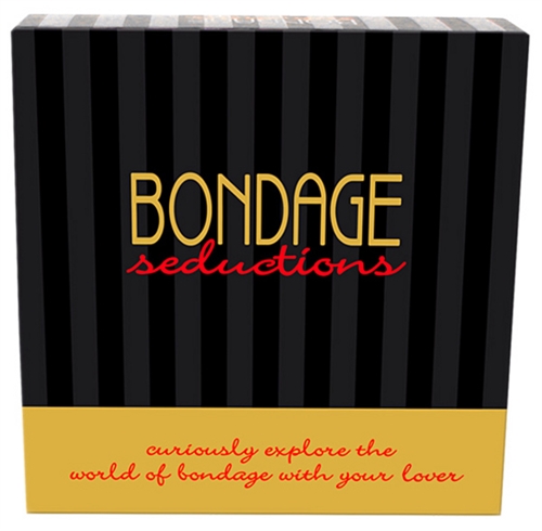 Would you like to be blindfolded whipped or tied up.. Find out.. Bondage Seductions allows you to safely explore to curious world of restraints dominance pleasurable pain and submissiveness. Play asa game or simply use one card for each adventure.