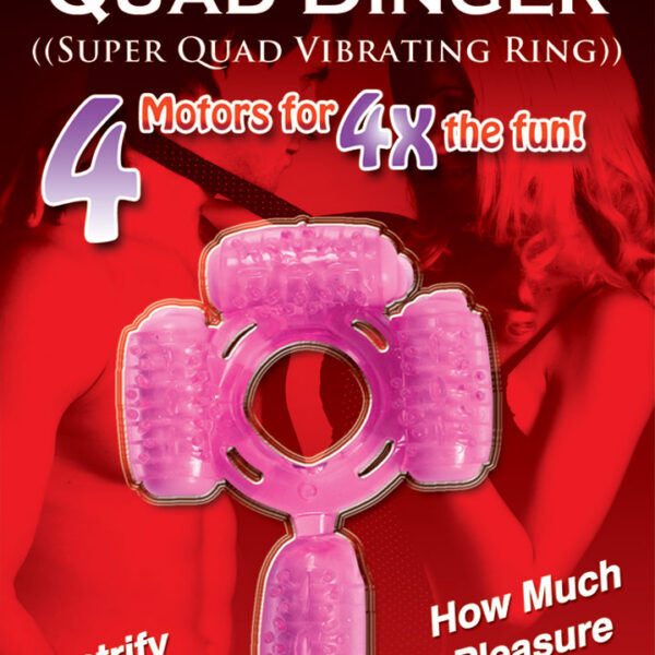 Stretchy silicone cockring  with raised pleasure nubbies and four super powerful mini bullets. <br><br> MEASUREMENTS: <br>  Length: 4" (10.16 cm) <br>  Width: 4" (10.16 cm)