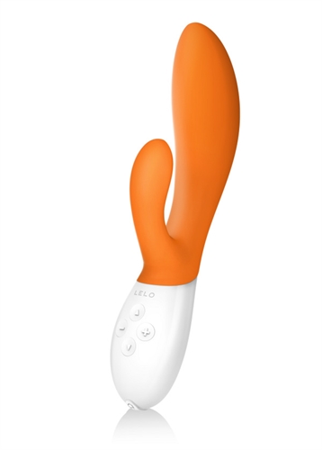 Ina 2 is the new and improved version of Lelos bestselling dual-action vibrator a rabbit style design that feels as good as it looks. Boasting 100 percent stronger vibrations across eight different settings its widened stem has been extended for even G-spot pleasure while the flexible finger on top delivers exquisite stimulation. Crafted from the smoothest body safe silicone Ina 2 is also fully waterproof for use in the bath or shower delivering wave after wave of pleasure any time you choose.