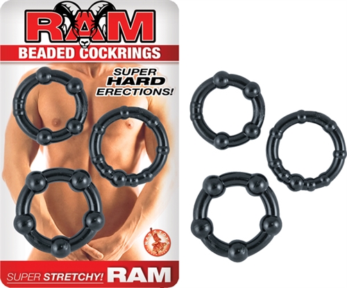 Three super stretchy rings which can be used separately or you can stack them on your penis for added enjoyment.