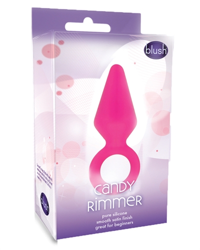 Candy Rimmer is the perfect toy for safe and gentle anal play. Made of pure silicone Candy Rimmer is body-safe and can be boiled or frozen for sanitation or temperature play. Simply coat Candy Rimmer in water-based lubricant and the smooth satin finish will become slippery. The rings keeps it in place and allows easy manipulation by you or your partner.