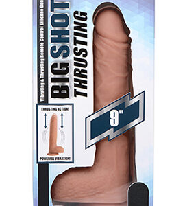 Big Shot 9 Inch Silicone Thrusting Dildo With - Balls and Remote