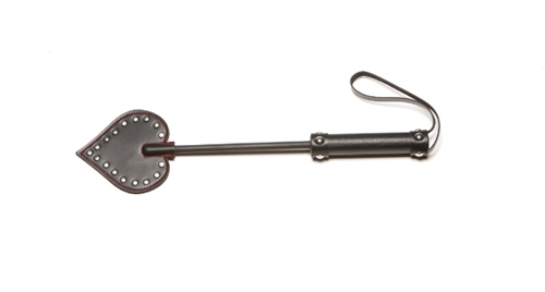 Give your sex life a jumpstart with this spade shaped riveted crop.