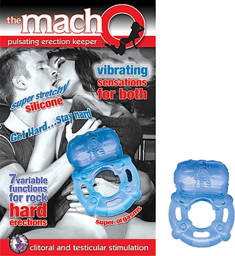 Super stretchy silicone vibrating cock ring. 7 functions