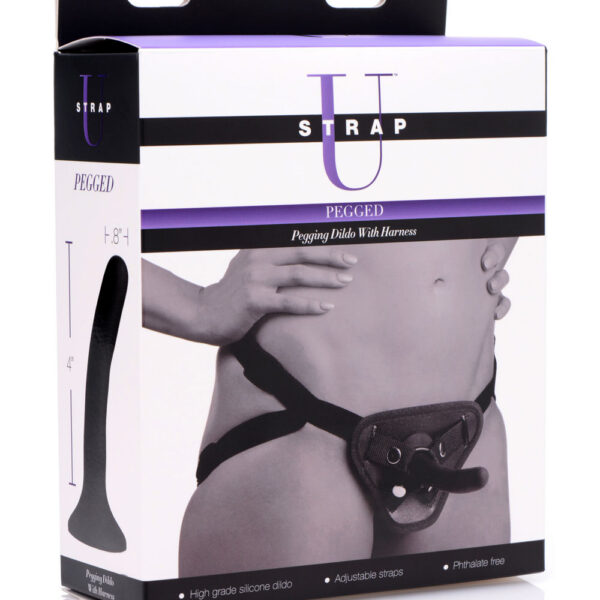 Pegged - Pegging Dildo With Harness - Black